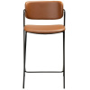 Koňakově hnědá koženková barová židle DAN-FORM Zed 67 cm