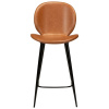 Koňakově hnědá koženková barová židle židle DAN-FORM Cloud 67 cm