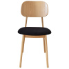 Dubová jídelní židle Rabbit s černým sedákem