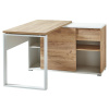 Bílý kancelářský stůl Lioni 120 cm s dubovým dekorem -fv-interier-25