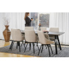 Béžová čalouněná otočná jídelní židle ROWICO ALISON s černou podnoží -fv-interier-25