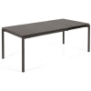 Matně černý kovový zahradní rozkládací stůl Kave Home Zaltana 140/200 x 90 cm