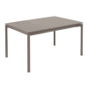 Matně hnědý kovový zahradní rozkládací stůl Kave Home Zaltana 140/200 x 90 cm