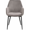 Šedá sametová jídelní židle ROWICO REILY