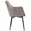 Šedá sametová jídelní židle ROWICO REILY
