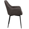 Tmavě šedá látková jídelní židle ROWICO REILY