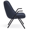 Nízké tmavě modré křeslo Teulat Dins s kovovou podnoží -fv-interier-25