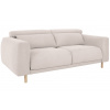 Světle béžová látková třímístná pohovka Kave Home Singa 215 cm