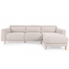 Světle béžová látková rohová pohovka Kave Home Singa 296 cm, pravá -fv-interier-25