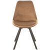 Hnědá sametová jídelní židle J-line Helene