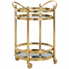 Zlatý kovový servírovací vozík Richmond Hendricks 55 x 45 cm