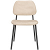 Béžová sametová jídelní židle DUTCHBONE Darby