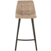 Béžová sametová barová židle J-line Morgy 69 cm