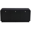 Černá dubová lavice ROWICO CONFETTI II. 106 cm s úložným prostorem