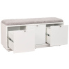 Bílá lakovaná lavice ROWICO CONFETTI 106 cm s úložným prostorem