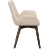 Béžová látková jídelní židle ROWICO DRIMSDALE s hnědou podnoží -fv-interier-25