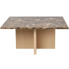 Hnědý mramorový konferenční stolek ROWICO BROOKSVILLE 90 x 90 cm