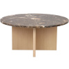 Hnědý mramorový konferenční stolek ROWICO BROOKSVILLE 90 cm