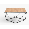Přírodní konferenční stolek Deryl 80x80 cm s černou podnoží -fv-interier-25