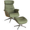 Zelené kožené lounge křeslo FLEXLUX CLEMENT MEDIUM