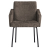 Šedohnědá látková jídelní židle Montine