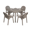 Šedo hnědý plastový zahradní stůl Cube 70 x 70 cm -fv-interier-25