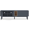 Antracitově šedý lakovaný TV stolek Teulat Corvo 180 x 40 cm -fv-interier-25