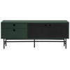 Tmavě zelený lakovaný TV stolek Teulat Punto 140 x 40 cm