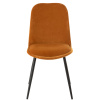 Oranžová sametová jídelní židle J-line Loko