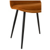 Oranžová sametová jídelní židle J-line Loko -fv-interier-25