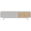 Světle šedý lakovaný TV stolek Teulat Sierra 180 x 40 cm II.