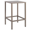 Šedohnědý hliníkový barový nástavec na stůl Cube 70 x 70 cm