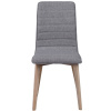 Světle šedá látková jídelní židle ROWICO GRACY se světlou podnoží
