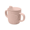 Růžový silikonový hrneček s pítkem Done by Deer Peekaboo Elphee