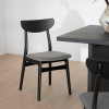 Černá dubová jídelní židle ROWICO RODHAM s tmavě šedým sedákem -fv-interier-25
