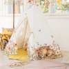 Barevný bavlněný teepee stan Wildflowers 170 x 130 cm
