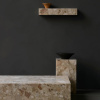 Béžový kamenný noční/odkládací stolek AUDO PLINTH 30 x 30 cm -fv-interier-25