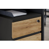 Grafitově šedý pojízdný kontejner Lissabon 41 x 50 cm s dubovým dekorem -fv-interier-25
