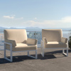 Béžové zahradní křeslo MESONICA Soledo s bílou podnoží -fv-interier-25