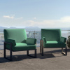 Tmavě zelené zahradní křeslo MESONICA Soledo s antracitovou podnoží -fv-interier-25