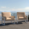 Světle hnědé zahradní křeslo MESONICA Soledo s bílou podnoží -fv-interier-25