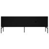 Černý lakovaný TV stolek Met 160 x 42 cm
