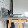 Šedý lakovaný pracovní stůl RAGABA LUKA 85 x 50 cm -fv-interier-25