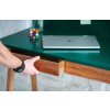 Zelený lakovaný rohový pracovní stůl RAGABA LUKA 135 x 85 cm s dubovou podnoží, levý -fv-interier-25