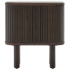 Tmavě hnědý dřevěný noční stolek Kave Home Mailen 50 x 40 cm