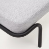 Světle šedá čalouněná lavice Kave Home Compo 130 cm