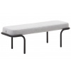 Světle šedá čalouněná lavice Kave Home Compo 130 cm