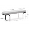 Světle šedá čalouněná lavice Kave Home Compo 130 cm