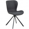 Tmavě šedá látková jídelní židle Matylda