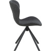 Tmavě šedá látková jídelní židle Matylda
